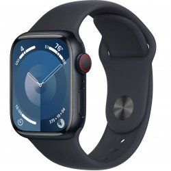 Apple Watch Series 9 41mm (GPS+LTE) Midnight Aluminum Case with Midnight Sport Band - Size S/M (MRHR3)