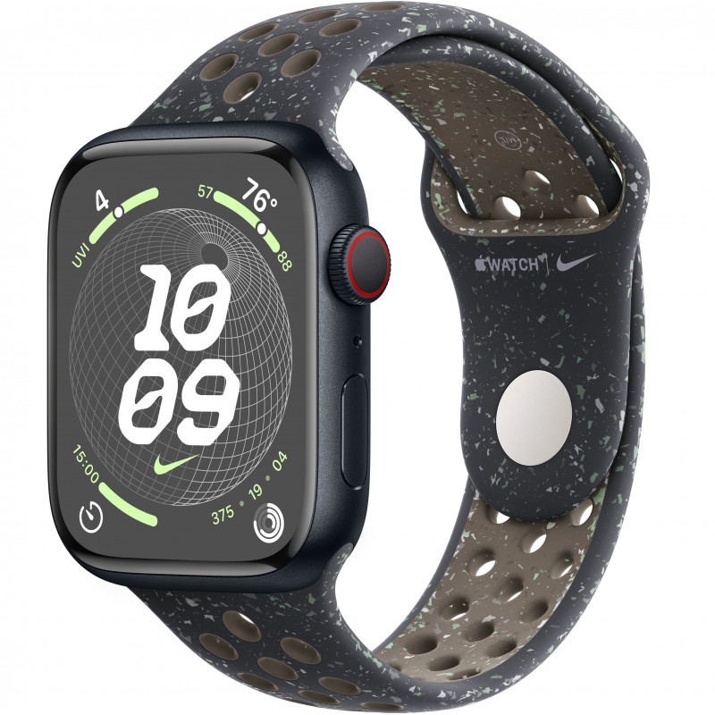 Apple Watch Series 9 45mm (GPS+LTE) Midnight Aluminum Case with Midnight Sky Nike Sport Band - Size S/M (MRQH3,MUV33) Apple Watch Series 9 45mm (GPS+LTE) Midnight Aluminum Case with Midnight Sky Nike Sport Band - Size S/M (MRQH3,MUV33)