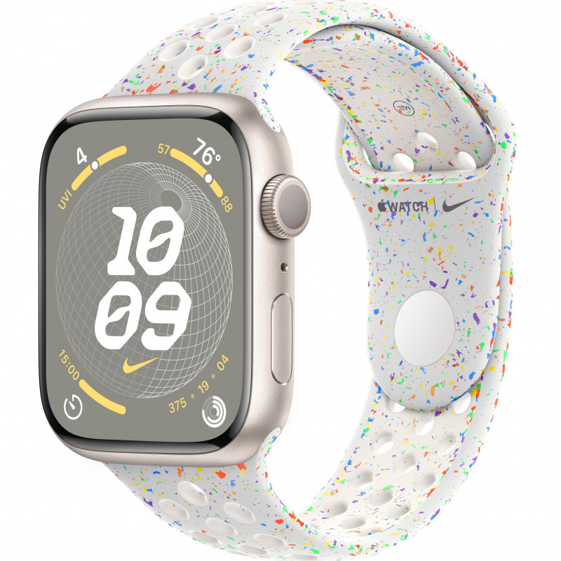 Apple Watch Series 9 45mm (GPS) Starlight Aluminum Case with Pure Platinum Nike Sport Band - Size M/L (MR9P3,MUV13) Apple Watch Series 9 45mm (GPS) Starlight Aluminum Case with Pure Platinum Nike Sport Band - Size M/L (MR9P3,MUV13)