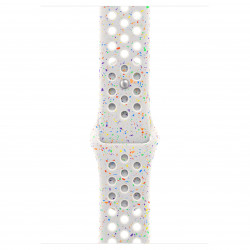 Apple Watch Series 9 45mm (GPS) Starlight Aluminum Case with Pure Platinum Nike Sport Band - Size M/L (MR9P3,MUV13)