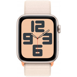 Apple Watch SE 2023 44mm (GPS) Starlight Aluminum Case with Starlight Sport Loop (MRE63)