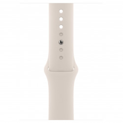 Apple Watch SE 2023 44mm (GPS+LTE) Starlight Aluminum Case with Starlight Sport Band - Size S/M (MRGT3)