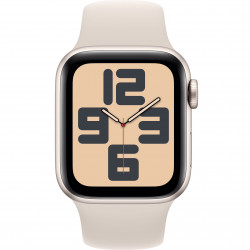 Apple Watch SE 2023 40mm (GPS+LTE) Starlight Aluminum Case with Starlight Sport Band - Size S/M (MRFW3)