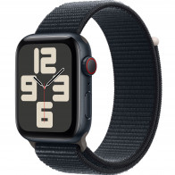 Apple Watch SE 2023 44mm (GPS+LTE) Midnight Aluminum Case w. Midnight Sport Loop (MRHA3)