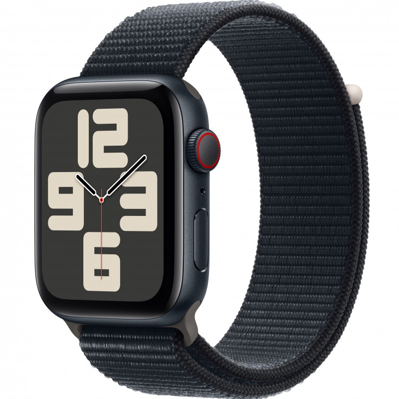Apple Watch SE 2023 44mm (GPS+LTE) Midnight Aluminum Case w. Midnight Sport Loop (MRHA3)