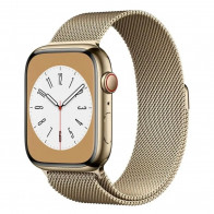 Apple Watch Series 8 41mm (GPS+LTE) Gold Stainless Steel Case with Gold Milanese Loop (MNJE3/MNJF3/MNJG3)