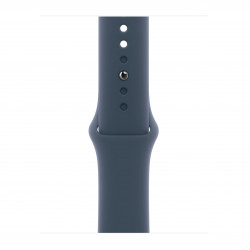 Apple Watch Series 9 41mm (GPS+LTE) Silver Aluminum Case with Storm Blue Sport Band - Size S/M (MRHV3)