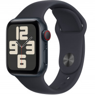 Apple Watch SE 2023 40mm (GPS+LTE) Midnight Aluminum Case with Midnight Sport Band - Size S/M (MRG63)