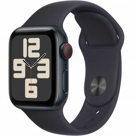 Apple Watch SE 2023 40mm (GPS+LTE) Midnight Aluminum Case w. Midnight Sport Band - Size S/M (MRG63)