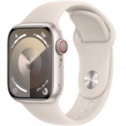 Apple Watch Series 9 41mm (GPS+LTE) Starlight Aluminum Case with Starlight Sport Band - Size M/L (MRHP3)