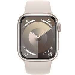 Apple Watch Series 9 41mm (GPS+LTE) Starlight Aluminum Case with Starlight Sport Band - Size M/L (MRHP3)