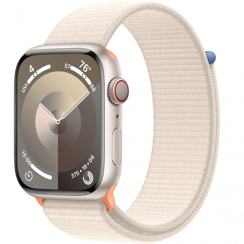 Apple Watch Series 9 45mm (GPS+LTE) Starlight Aluminum Case with Starlight Sport Loop (MRMA3) Apple Watch Series 9 45mm (GPS+LTE) Starlight Aluminum Case with Starlight Sport Loop (MRMA3)
