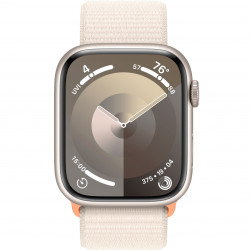 Apple Watch Series 9 45mm (GPS+LTE) Starlight Aluminum Case with Starlight Sport Loop (MRMA3)
