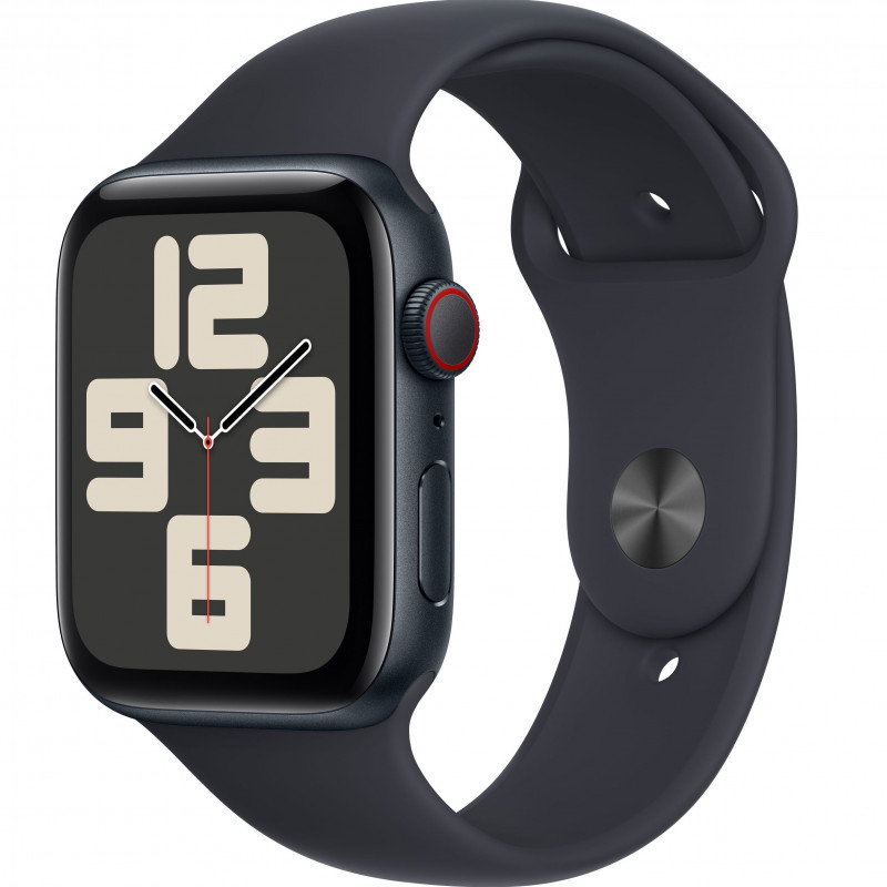 Apple Watch SE 2023 44mm (GPS+LTE) Midnight Aluminum Case with Midnight Sport Band - Size M/L (MRH73)