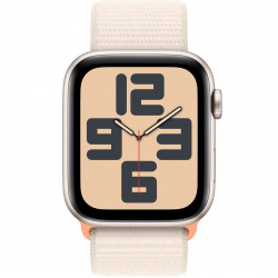 Apple Watch SE 2023 44mm (GPS+LTE) Starlight Aluminum Case w. Starlight Sport Loop (MRH13)