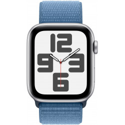 Apple Watch SE 2023 44mm (GPS) Silver Aluminum Case with Winter Blue Sport Loop (MREF3)