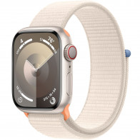 Apple Watch Series 9 41mm (GPS+LTE) Starlight Aluminum Case with Starlight Sport Loop (MRHQ3)