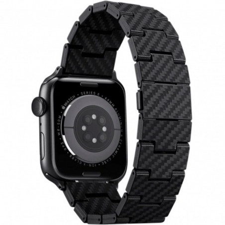 Ремешок Pitaka Retro Carbon Fiber Watch Band для Apple Watch 49/45/44mm Black/Grey (AWB2311)