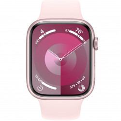 Apple Watch Series 9 45mm (GPS+LTE) Pink Aluminum Case with Light Pink Sport Band - Size S/M (MRMK3)