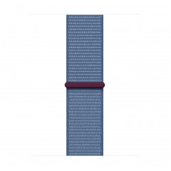 Apple Watch Series 9 41mm (GPS+LTE) Silver Aluminum Case with Winter Blue Sport Loop (MRHX3)
