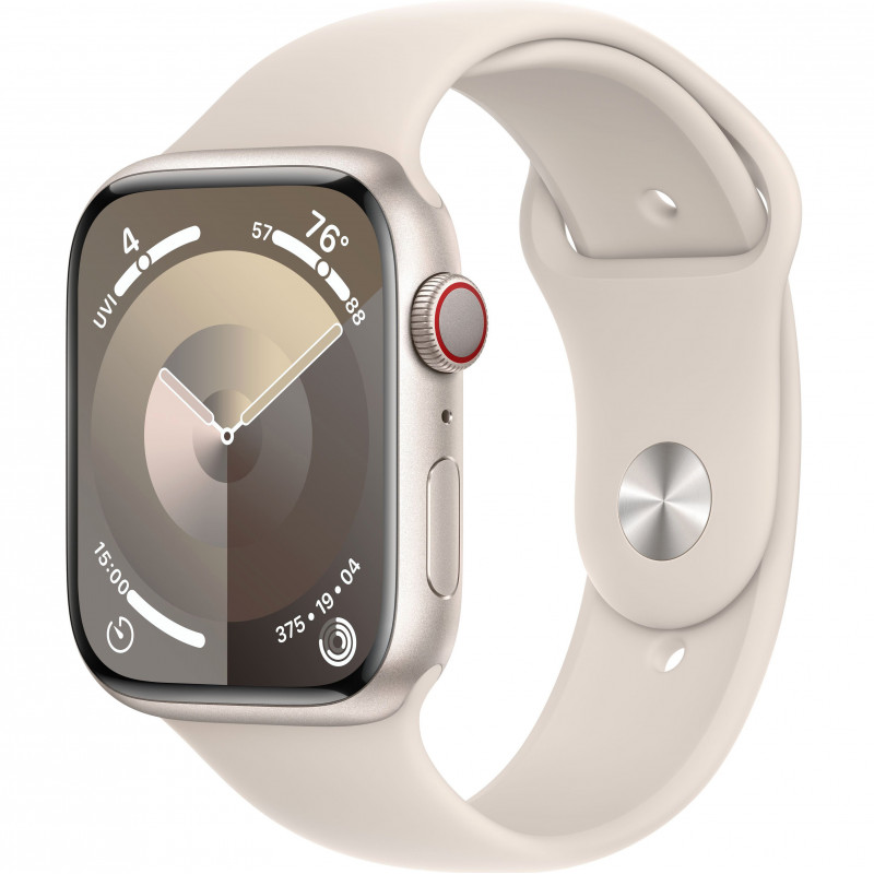Apple Watch Series 9 45mm (GPS+LTE) Starlight Aluminum Case with Starlight Sport Band - Size M/L (MRM93) Apple Watch Series 9 45mm (GPS+LTE) Starlight Aluminum Case with Starlight Sport Band - Size M/L (MRM93)