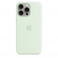 Чехол Apple iPhone 15 Pro Max Silicone Case with MagSafe Soft Mint (MWNQ3)