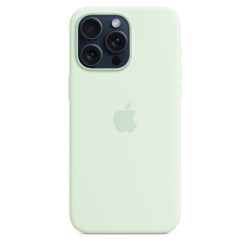 Чохол Apple iPhone 15 Pro Max Silicone Case with MagSafe Soft Mint (MWNQ3)