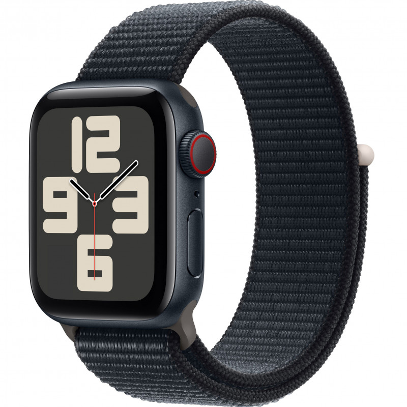 Apple Watch SE 2023 40mm (GPS+LTE) Midnight Aluminum Case with Midnight Sport Loop (MRGD3)