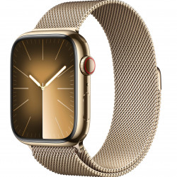 Apple Watch Series 9 45mm (GPS+LTE) Gold Stainless Steel Case with Gold Milanese Loop (MRMU3)