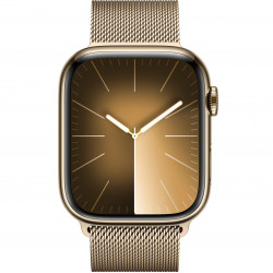 Apple Watch Series 9 45mm (GPS+LTE) Gold Stainless Steel Case with Gold Milanese Loop (MRMU3)