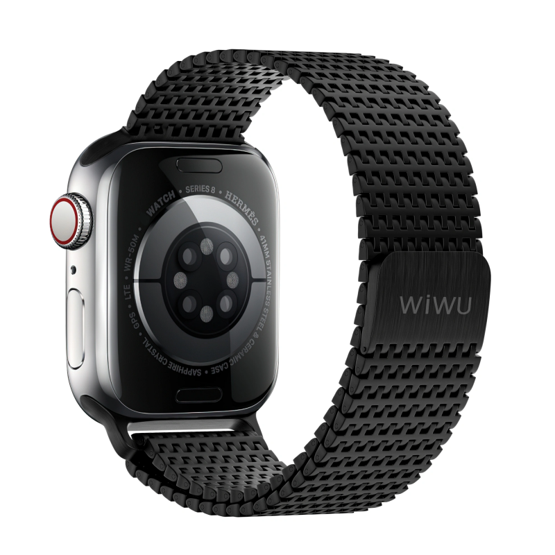 Ремінець WIWU Stainless Steel для Apple Watch 41/40/38mm Black (Wi-WB002 Ремінець WIWU Stainless Steel для Apple Watch 41/40/38mm Black (Wi-WB002