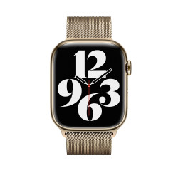 Стальной ремешок Apple для Apple Watch 45mm Milanese Loop Gold (MTJP3)