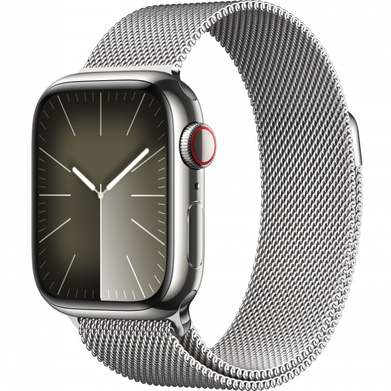 Apple Watch Series 9 41mm (GPS+LTE) Silver Stainless Steel Case with Silver Milanese Loop (MRJ43) Apple Watch Series 9 41mm (GPS+LTE) Silver Stainless Steel Case with Silver Milanese Loop (MRJ43)