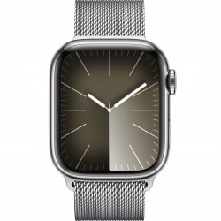 Apple Watch Series 9 41mm (GPS+LTE) Silver Stainless Steel Case with Silver Milanese Loop (MRJ43)