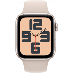 Apple Watch SE 2023 44mm (GPS) Starlight Aluminum Case with Starlight Sport Band - Size S/M (MRE43)