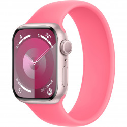 Apple Watch Series 9 41mm (GPS) Pink Aluminum Case with Pink Solo Loop - Size 5 (MR9N3,MWEJ3)