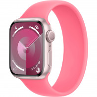Apple Watch Series 9 41mm (GPS) Pink Aluminum Case with Pink Solo Loop - Size 5 (MR9N3,MWEJ3)