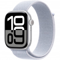 Apple Watch Series 10 46mm (GPS) Silver Aluminium Case with Blue Cloud Sport Loop (MWWN3)