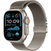 Apple Watch Ultra 2 (2024) 49mm (GPS+LTE) Natural Titanium Case with Natural Titanium Milanese Loop – S (MX4M3)