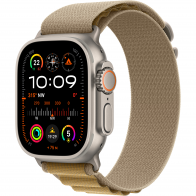 Apple Watch Ultra 2 (2024) 49mm (GPS+LTE) Natural Titanium Case with Tan Alpine Loop - Large (MX4H3)