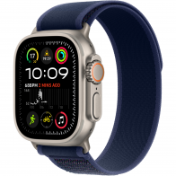 Apple Watch Ultra 2 (2024) 49mm (GPS+LTE) Natural Titanium Case with Blue Trail Loop – M/L (MX4L3)