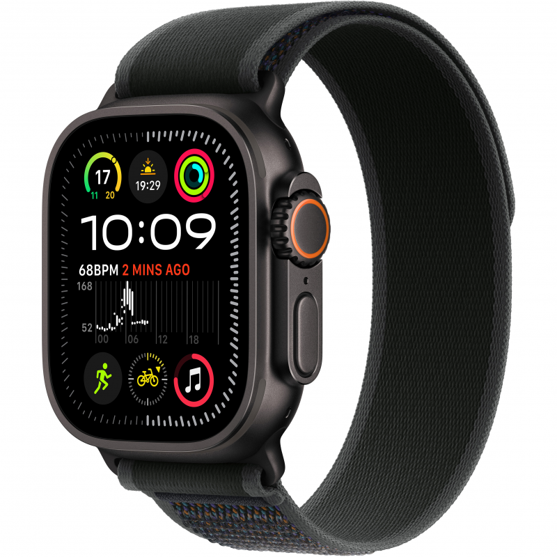 Apple Watch Ultra 2 (2024) 49mm (GPS+LTE) Black Titanium Case with Black Trail Loop – S/M (MX4U3) Apple Watch Ultra 2 (2024) 49mm (GPS+LTE) Black Titanium Case with Black Trail Loop – S/M (MX4U3)