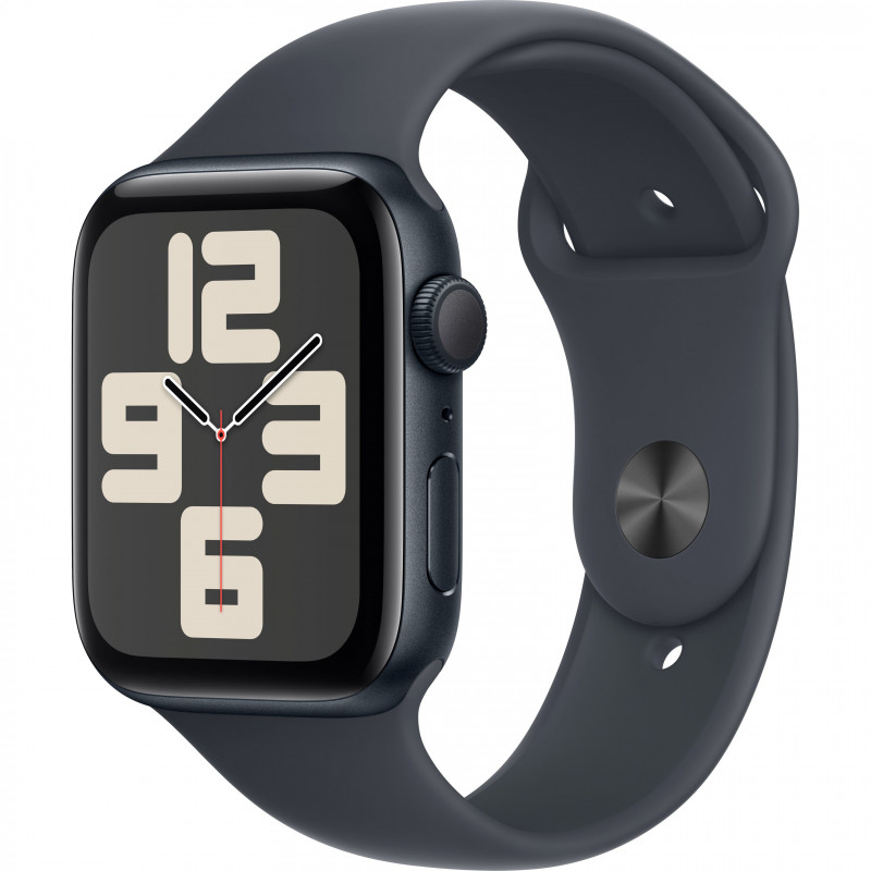 Apple Watch SE 2024 44mm (GPS) Midnight Aluminum Case w. Midnight Sport Band - M/L (MXEK3QH/A)