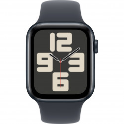 Apple Watch SE 2024 44mm (GPS) Midnight Aluminum Case with Midnight Sport Band - M/L (MXEK3QH/A)
