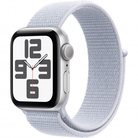Apple Watch SE 2024 40mm (GPS) Silver Aluminum Case with Blue Cloud Sport Loop (MXEE3QH/A)
