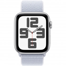 Apple Watch SE 2024 44mm (GPS) Silver Aluminum Case with Blue Cloud Sport Loop (MXET3QH/A)