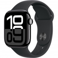 Apple Watch Series 10 42mm (GPS+LTE) Jet Black Aluminium Case with Black Sport Band - S/M (MWX63)