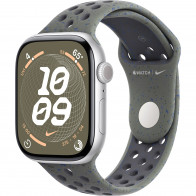 Apple Watch Series 10 46mm (GPS) Silver Aluminium Case with Cargo Khaki Nike Sport Band - M/L (MYLD3, MWX03)