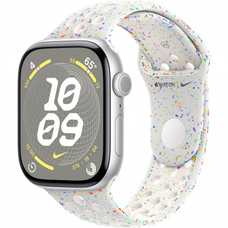 Apple Watch Series 10 46mm (GPS) Silver Aluminium Case with Denim Sport Band - M/L (MWWM3)