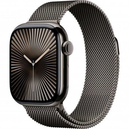 Apple Watch Series 10 42mm (GPS+LTE) Slate Titanium Case with Slate Milanese Loop (MX053)